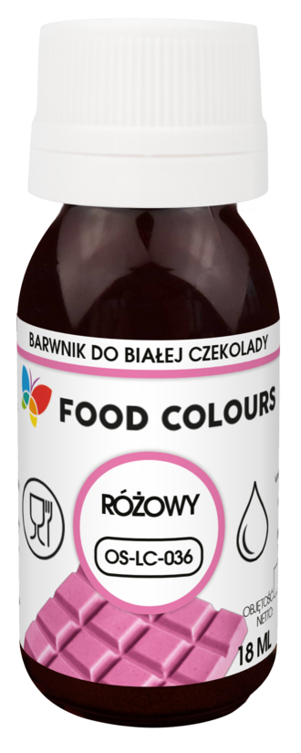 Gaiši rozā krāsviela baltajai šokolādei 18ml